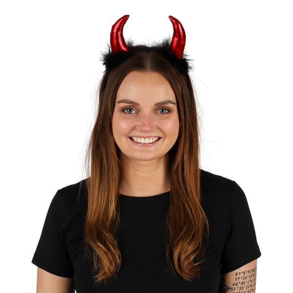Diadem Halloween Djävulshorn Black