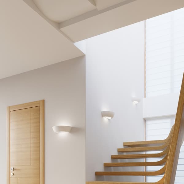 Vägglampa keramik OSKAR White