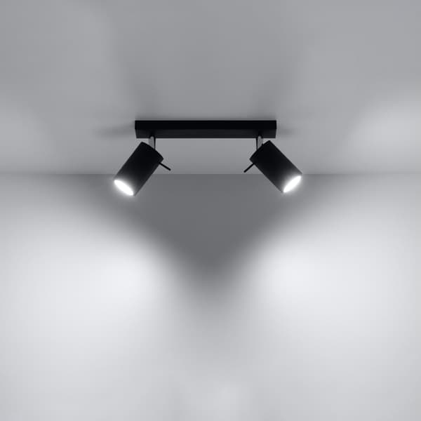 Taklampa RING 2 svart Black