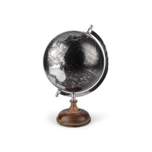 Globus tre/metall Sort 34 cm Black