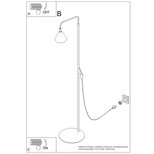 Golvlampa NOX vit White