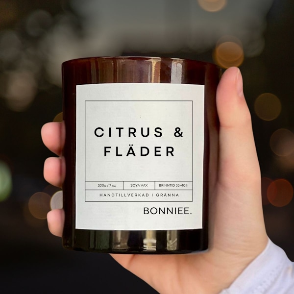 Bonniee Doftljus Citrus & Fläder 200 gram multifärg