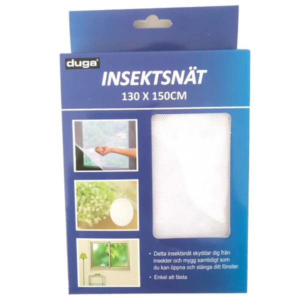 Insektnet til vinduer 130x150 insektbeskyttelse myggenet White