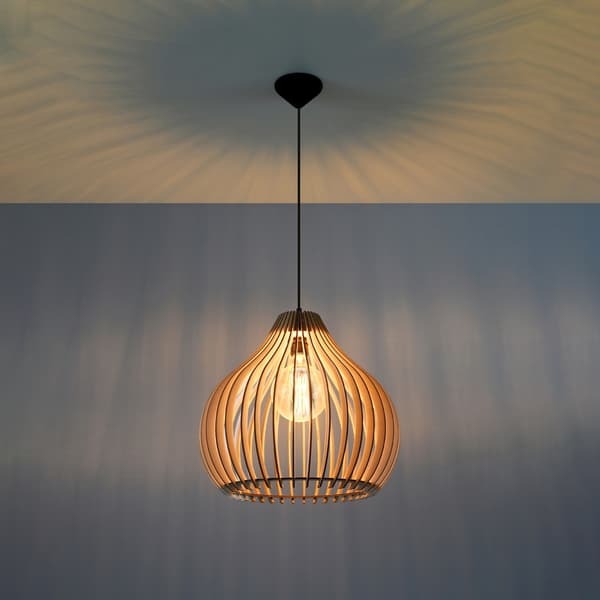 Pendel lampa APRILLA trä Brown