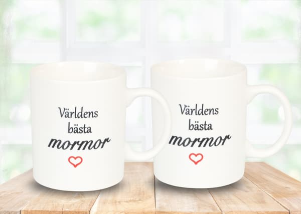 Mugg Världens bästa mormor White