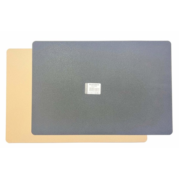 Underlag i læderlook beige/sort 4-pak Black