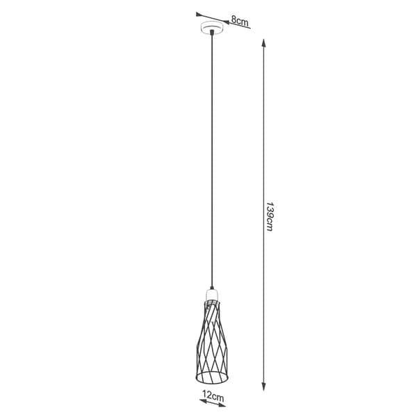Taklampa SUBA 1 svart Black