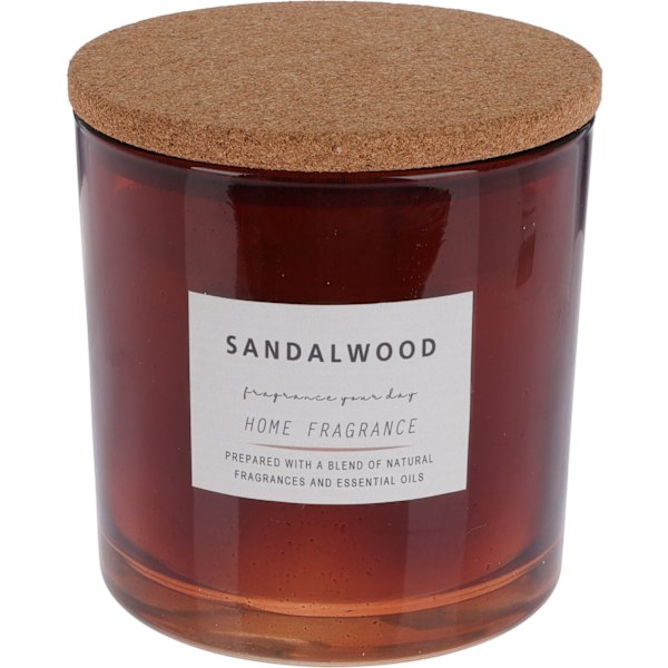 Doftljus Glasburk Lock Cedarwood Orange Sandalwood Patchouli Wood Brown Sandalwood