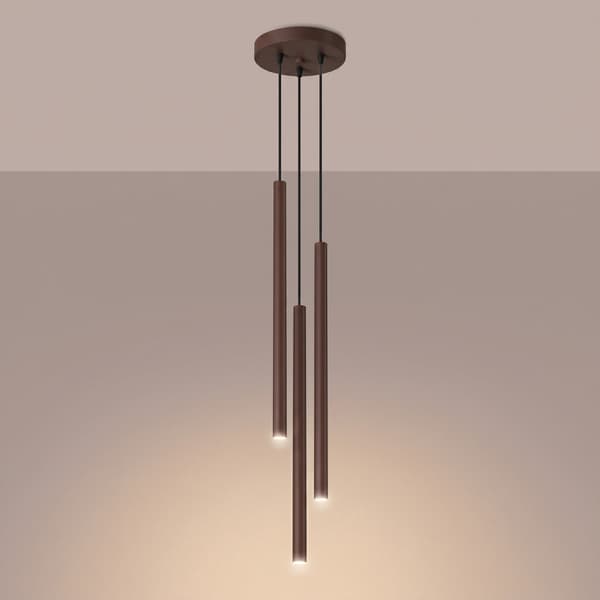 Pendellampa PASTELO 3P brun Brown