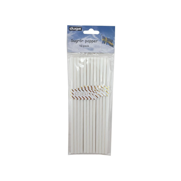 Sugrör Student papp 12-pack