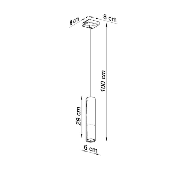 Pendel lampa LOOPEZ 1 svart/krom Black