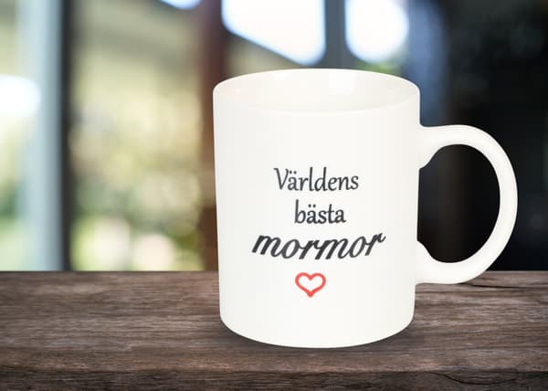 Mugg Världens bästa mormor White