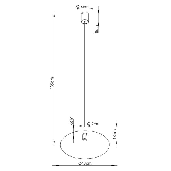 Pendellampa NOX 40 svart Black