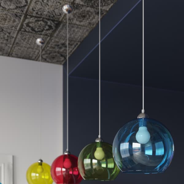Pendel lampa BALL vit White