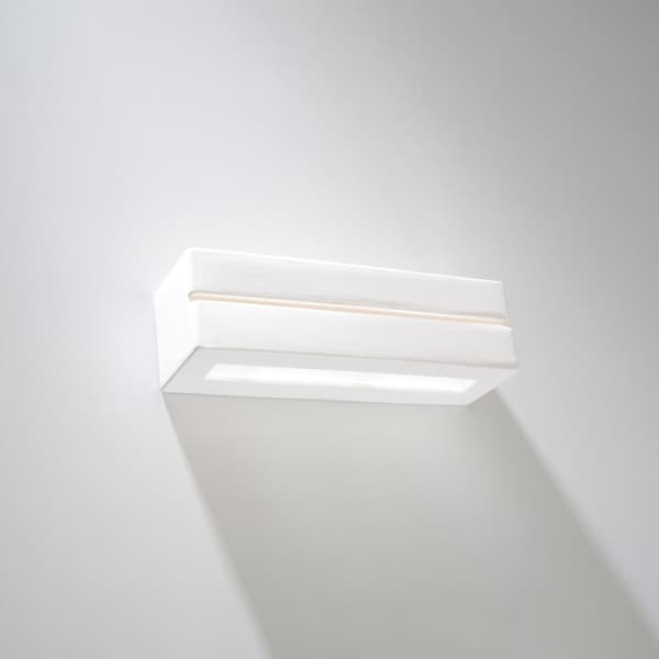 Vägglampa keramik VEGA LINE White