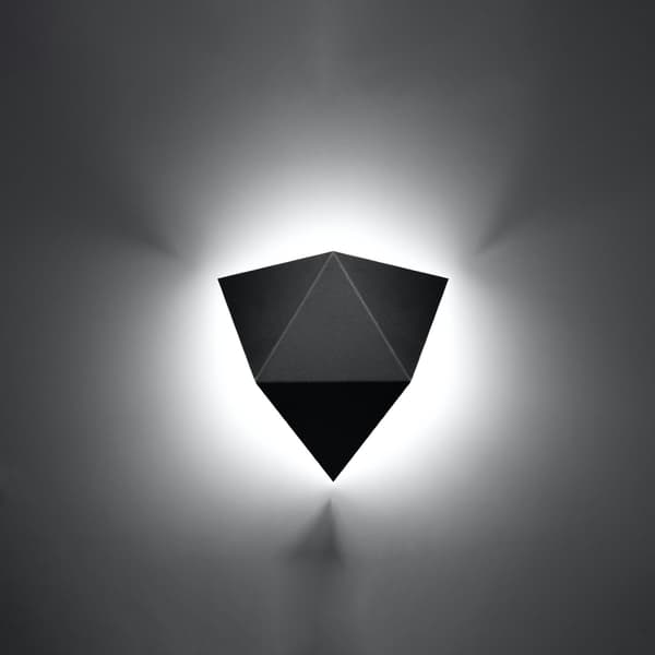 Vägglampa SOLIDO svart Black