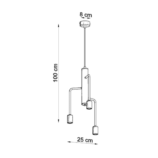 Ljuskrona DUOMO 3M Black