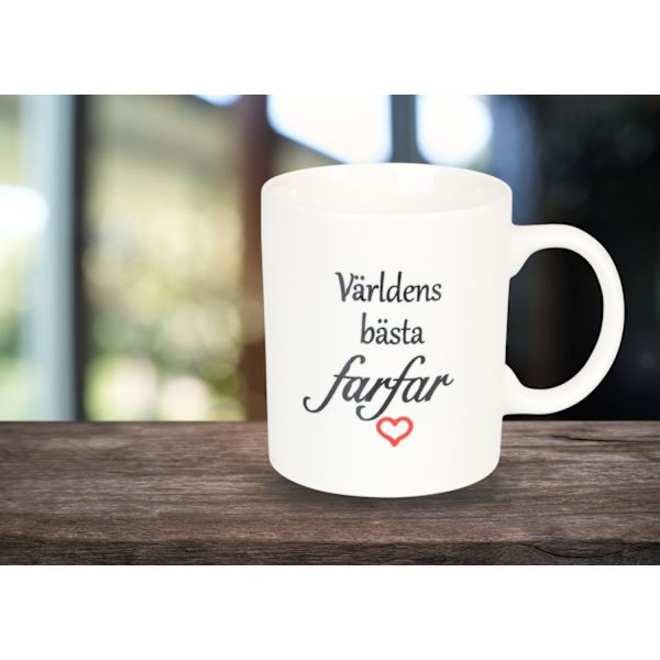 Mugg Världens bästa farfar White