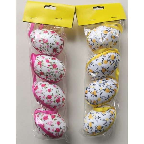 Påskägg 4-pack Gula/Rosa Multicolor