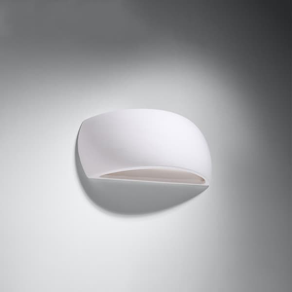 Vägglampa keramisk PONTIUS White