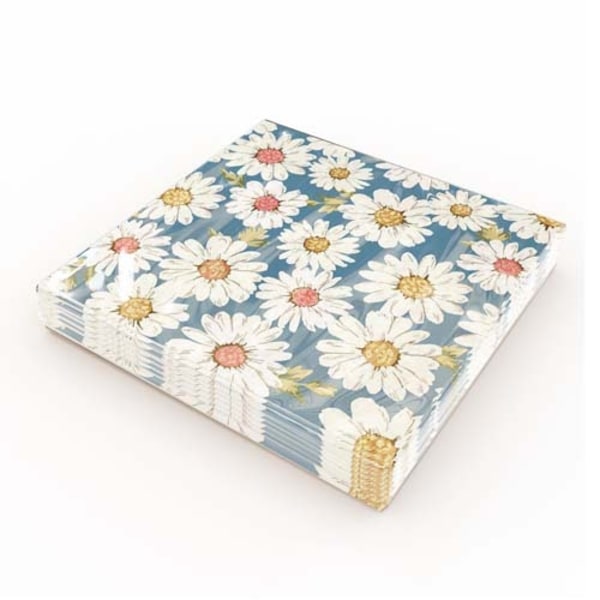 Servetter Blå prästkrage 33x33cm 20-pack multifärg