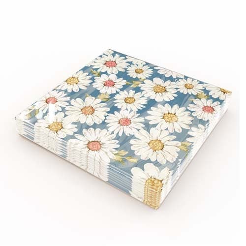 Servietter Blå prestekrage 33x33cm 20-pakning Multicolor