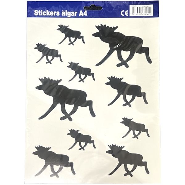 Stickers Älg A4 Black
