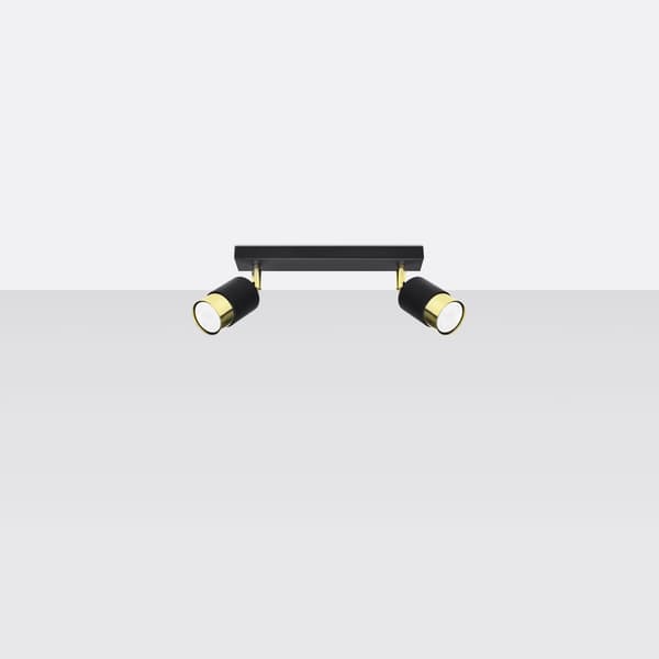 Taklampa NERO 2 svart/guld Black