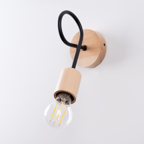 Vägglampa EMBER schwarz Black