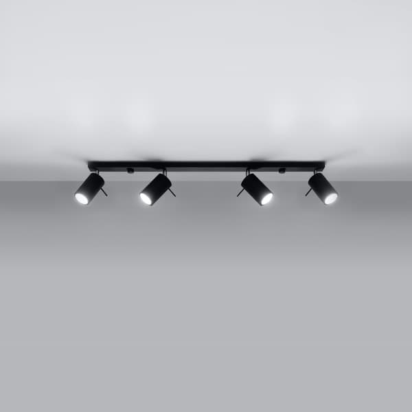 Taklampa RING 4L svart Black