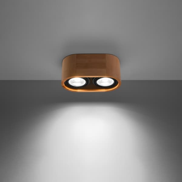Taklampa BASIC 2 naturligt trä Brown