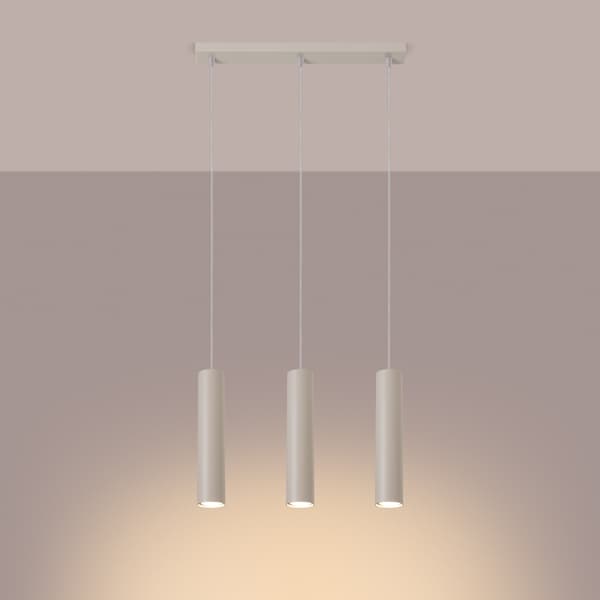 Taklampa LAGOS 3L beige Beige