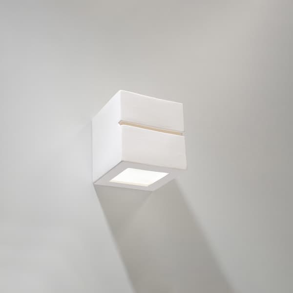 Vägglampa keramik LEO LINE White