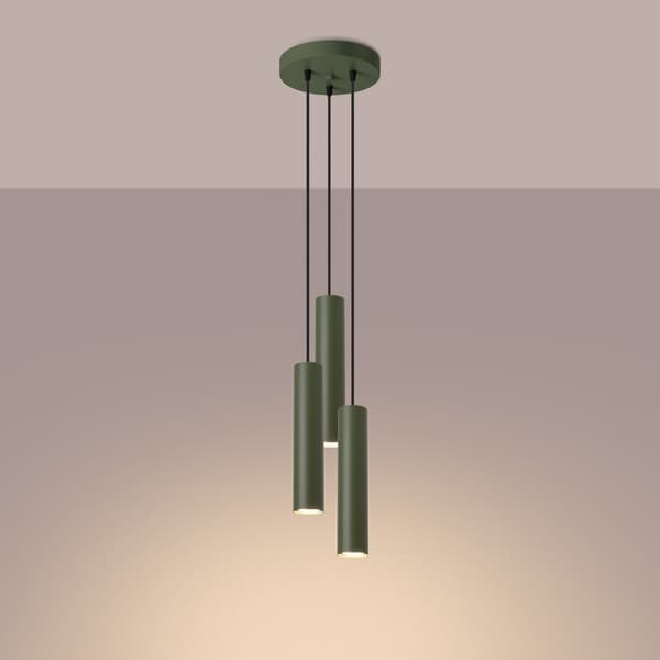 Taklampa LAGOS 3P olivgrön Green