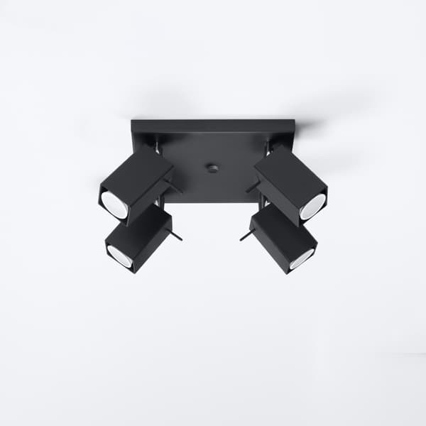 Taklampa MERIDA 4 svart Black