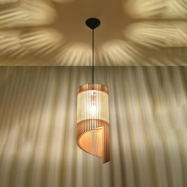 Pendel lampa ALEXIA trä Brown
