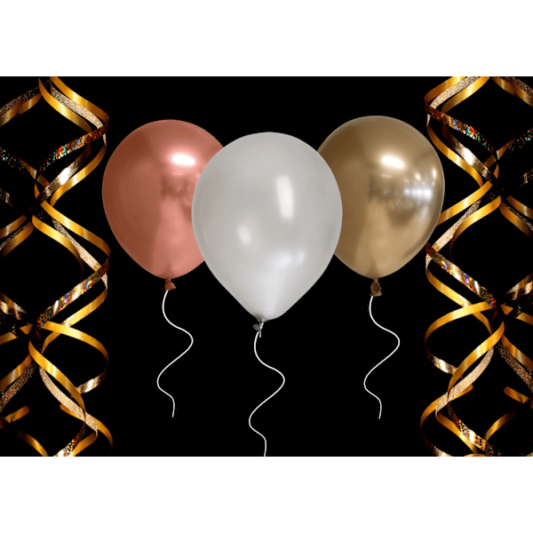 Ballong Metallic Silver 8-pack Latex Silver