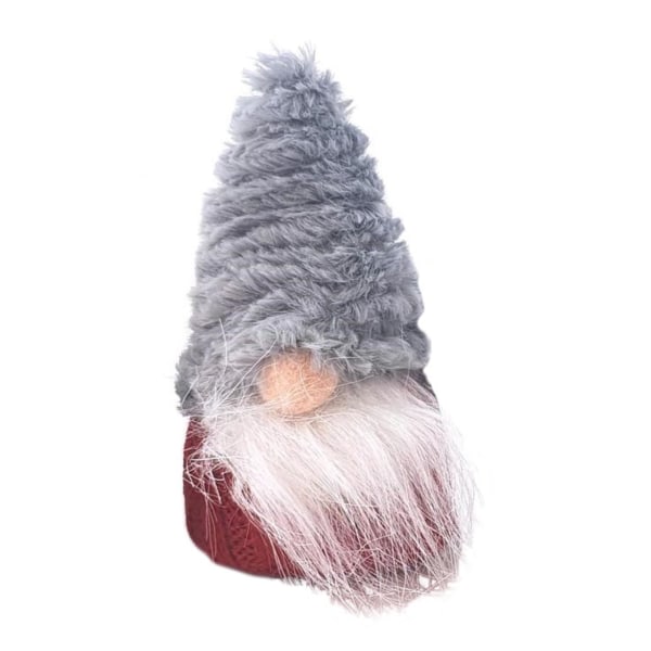 Tomte Grå Fleeceluva 14 cm Red