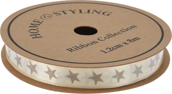 Band Textil Vitt Jul 8 meter Vit