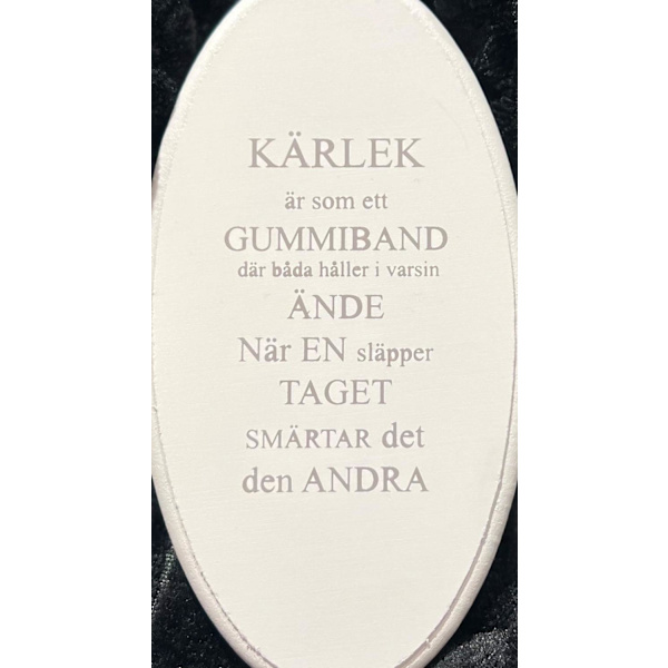 Skylt Kärlek Vit 15x8 cm White