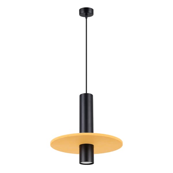 Taklampa PELTA 1 svart/gul Multicolor
