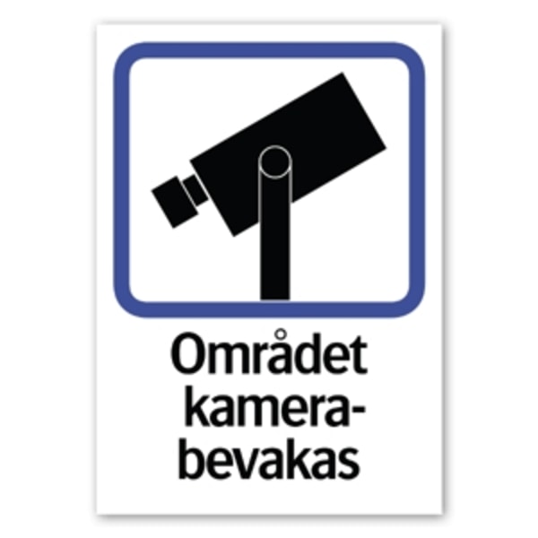 Stickers Området Kamera bevakas Larm A4 multifärg