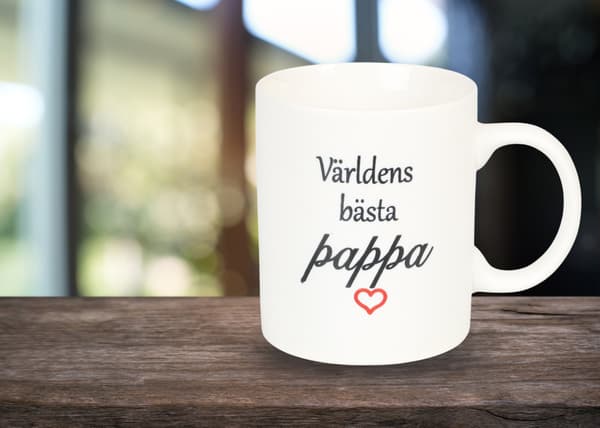 Mugg Världens bästa pappa Fars dag Vit