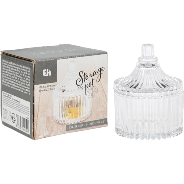 Skål Glas med lock 80 ml Transparent