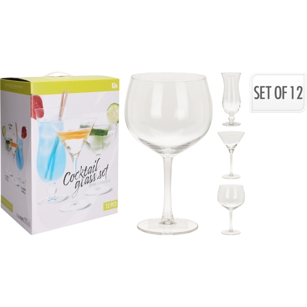 Cocktail-lasit 12 kpl Transparent