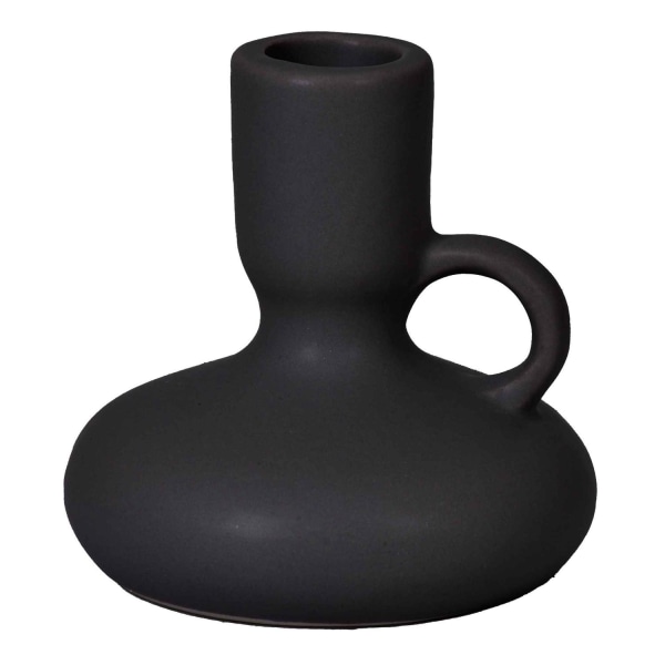 Lysestage sort keramik Black