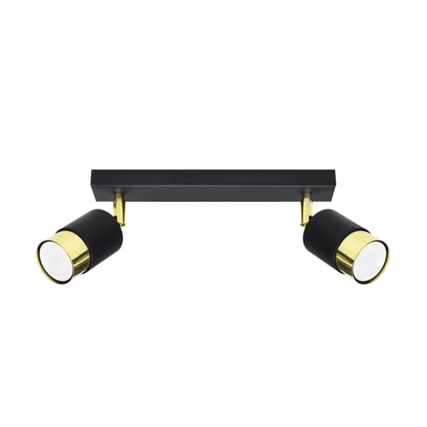 Taklampa NERO 2 svart/guld Svart