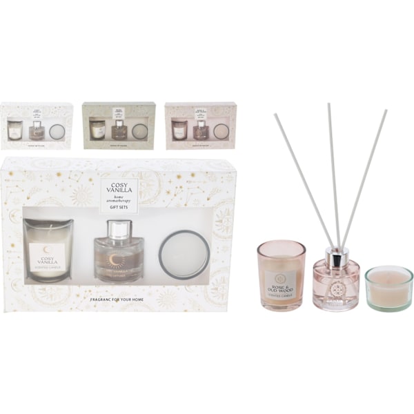 Aromaset Doftoljor Doftljus Doftpinnar Rose & Oud Wood Pink Rose & Oud Wood