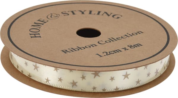 Band Textil Vitt Jul 8 meter Vit