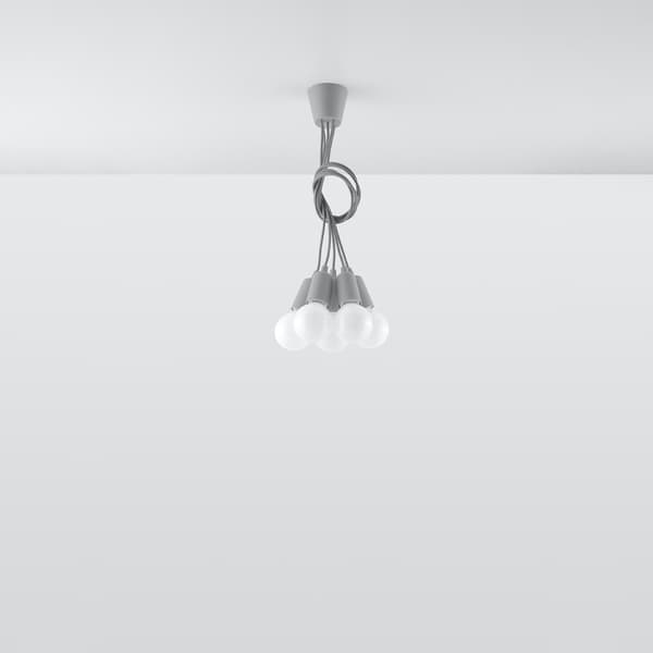 Pendel lampa DIEGO 5 grå Grey